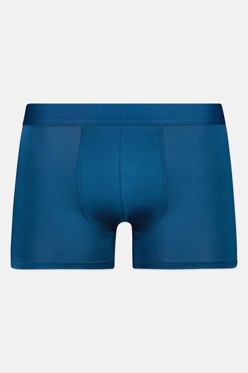 Men Plain Pull On Boxer, Teal Blue