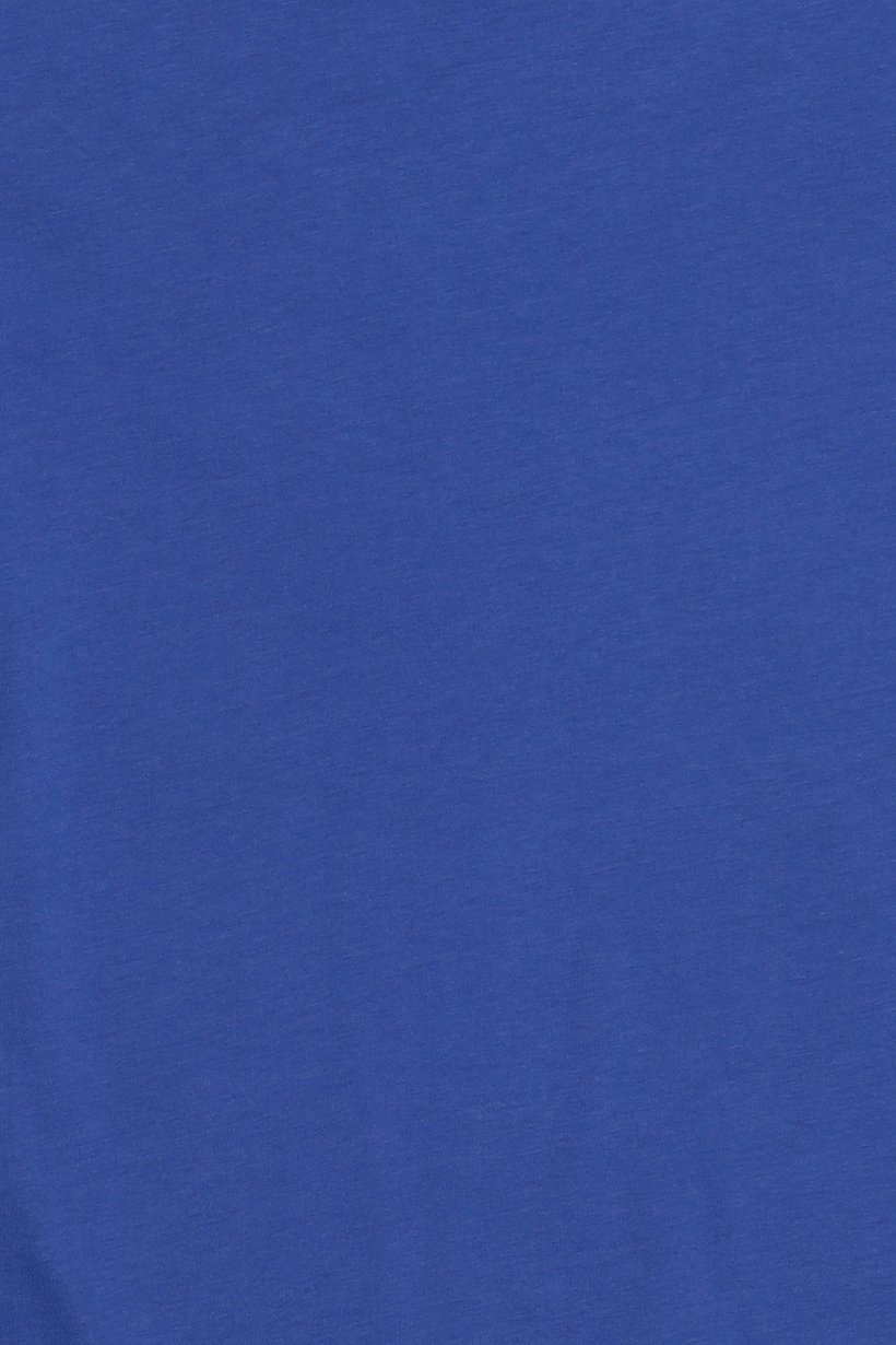 Men Crew Neck Short Sleeve Solid T-shirt, Blue