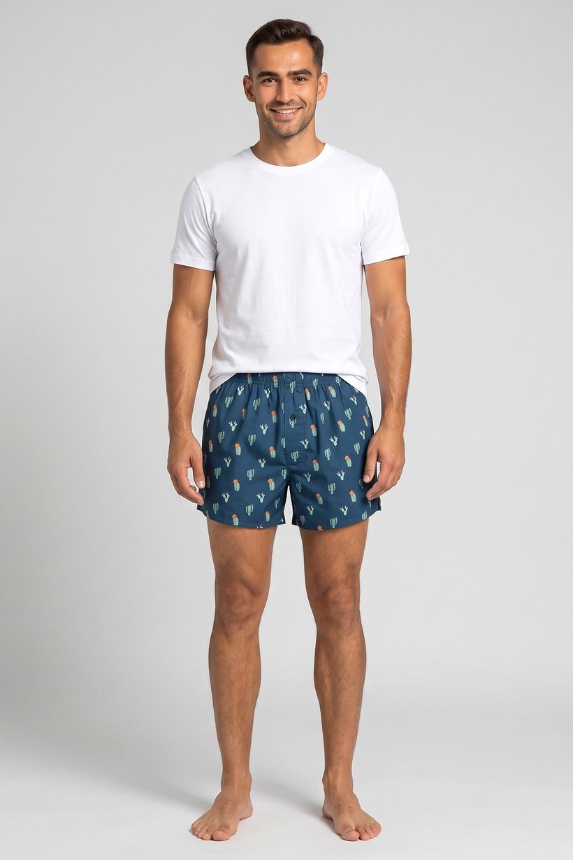 Men Graphic Print Boxer Shorts, Multicolor