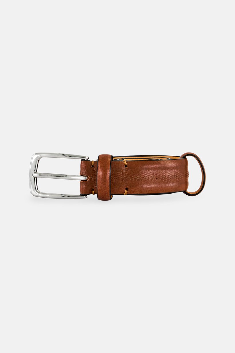 Men Leather Belt, Brown