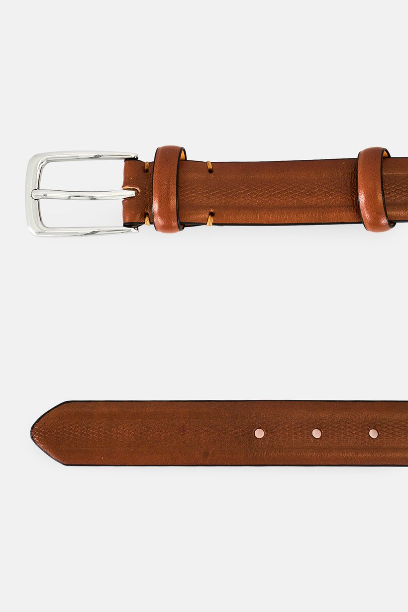 Men Leather Belt, Brown