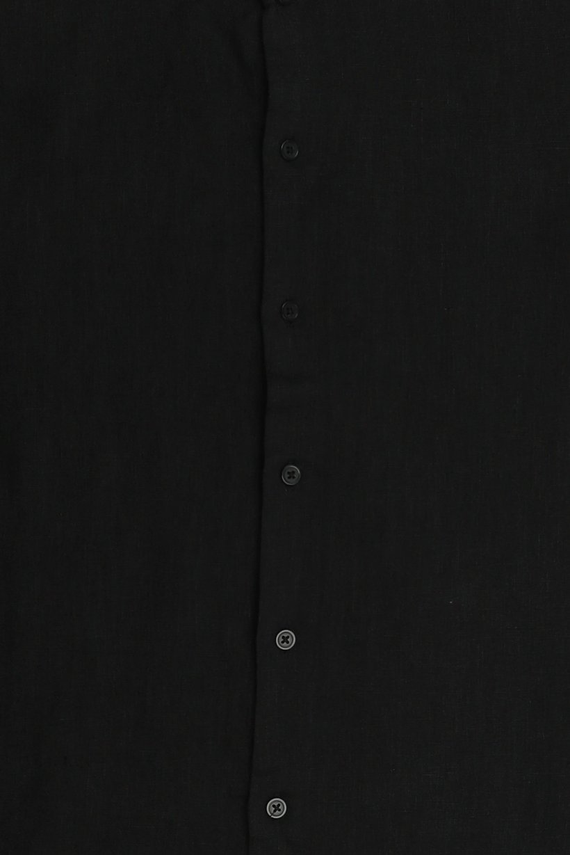 Men Regular Fit Long Sleeve Chambray Casual Shirt, Black
