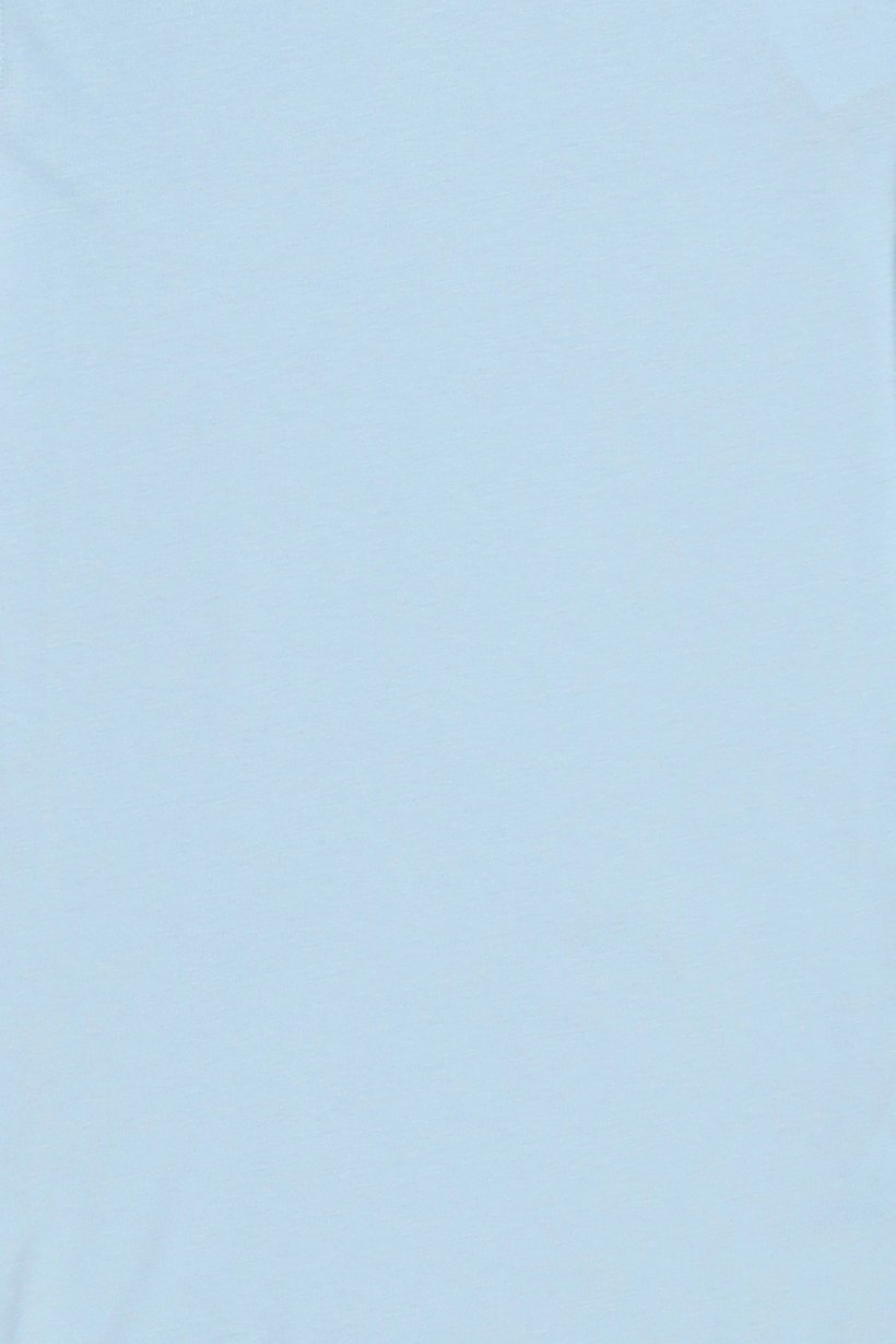 Men V-Neck Short Sleeve Plain T-Shirt, Light Blue