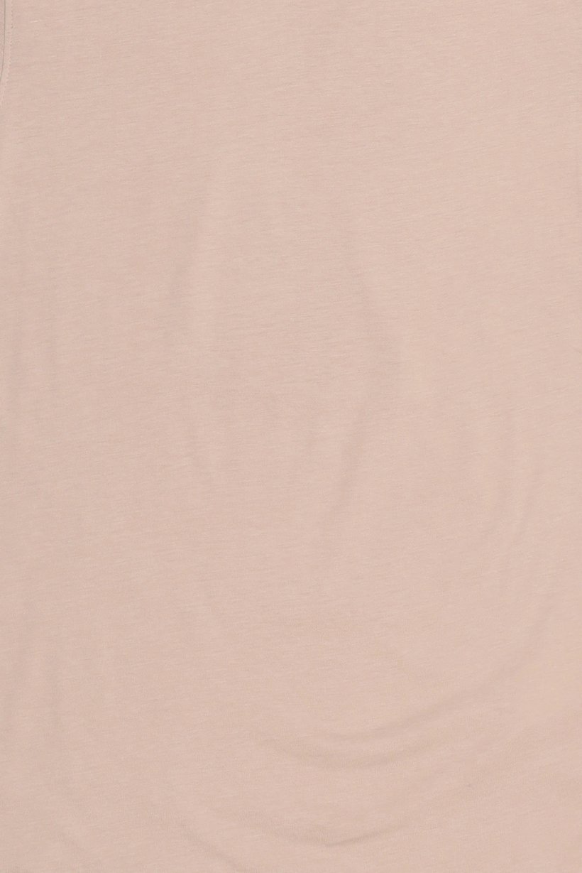 Men V Neck Short Sleeve Solid T-Shirt, Beige