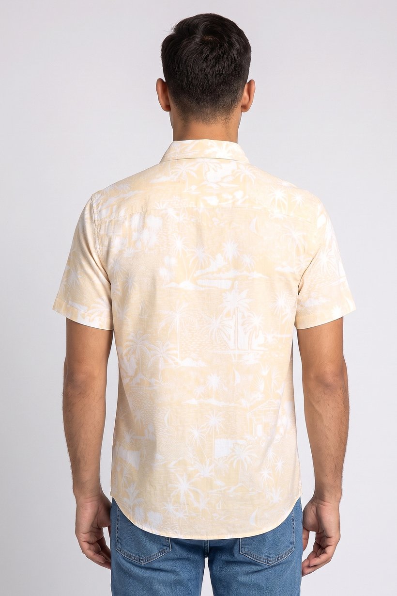 Men Regular Fit Short Sleeve Graphic Print Casual Shirt, Multicolor