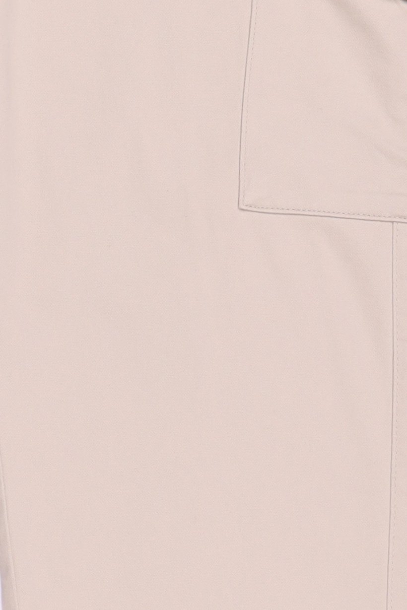 Men Slim Fit Solid Cargo Pants, Beige
