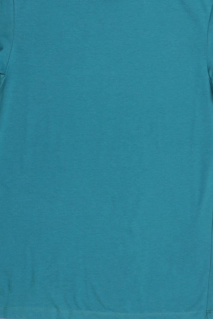 Men Crew Neck Short Sleeve Solid T-Shirt, Teal Green