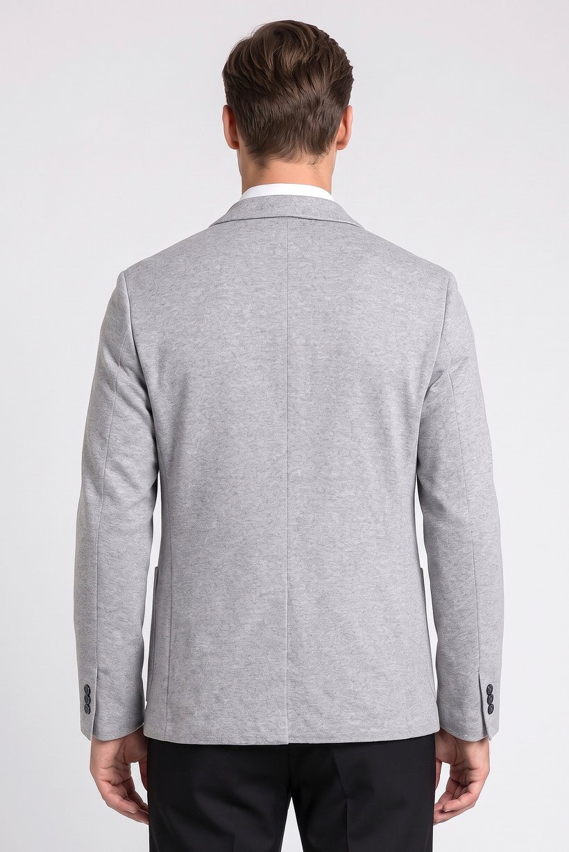 Men Slim Fit Heather Casual Blazer, Grey