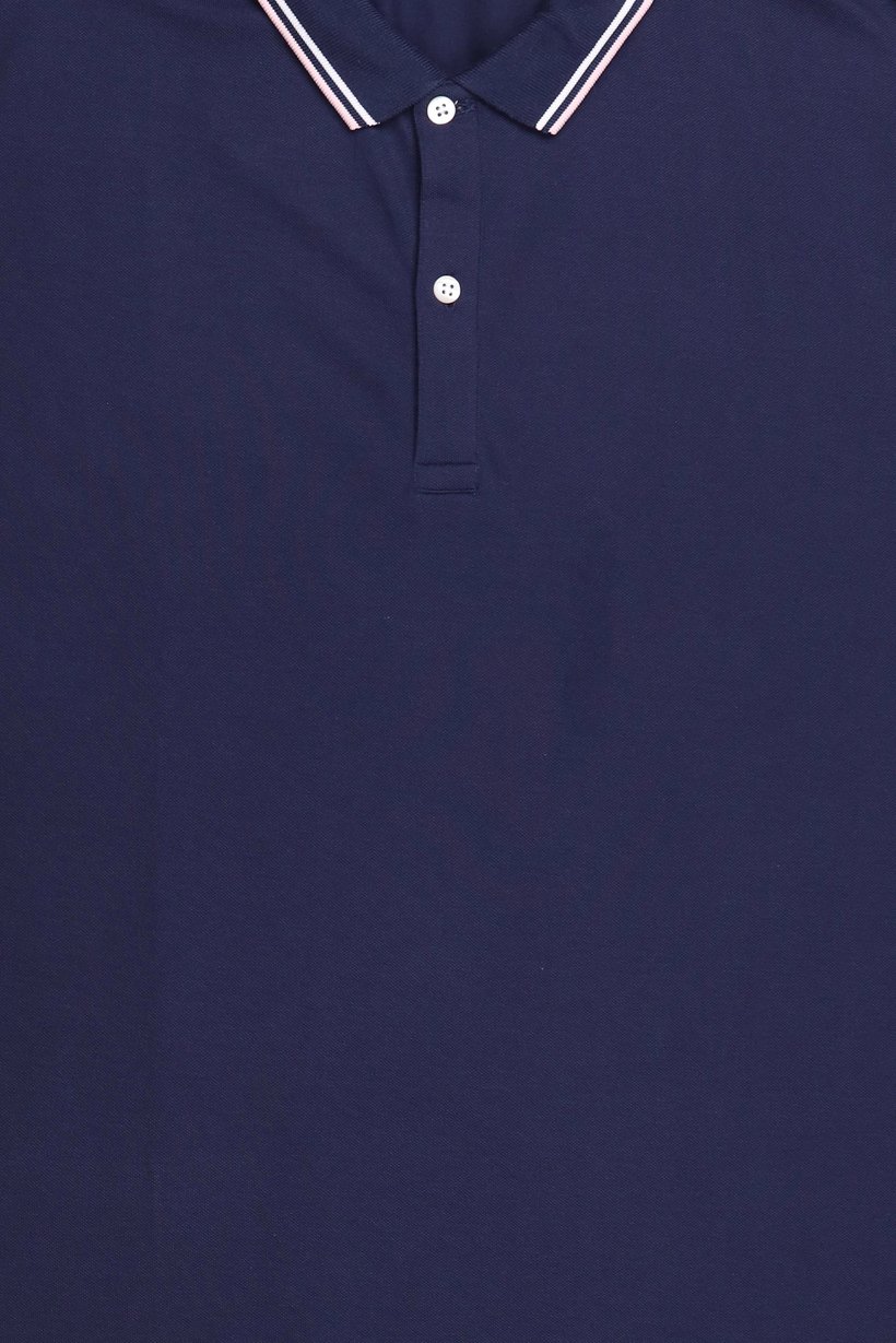 Men Regular Fit Short Sleeve Solid Polo Shirt, Navy
