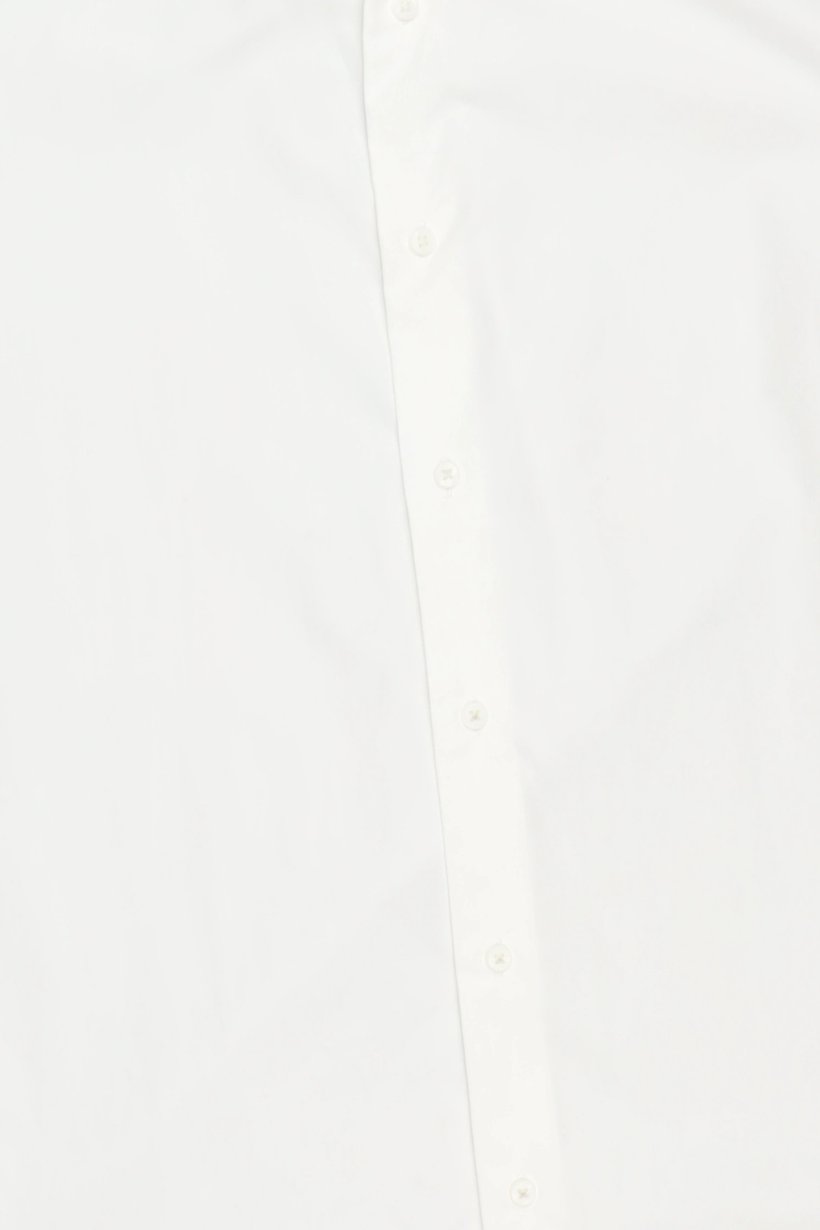 Men Slim Fit Long Sleeve Solid Casual Shirt, Off White