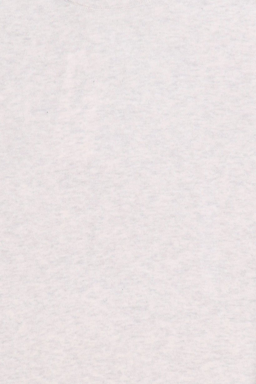 Men Crew Neck Knitted Sweater, Heather White