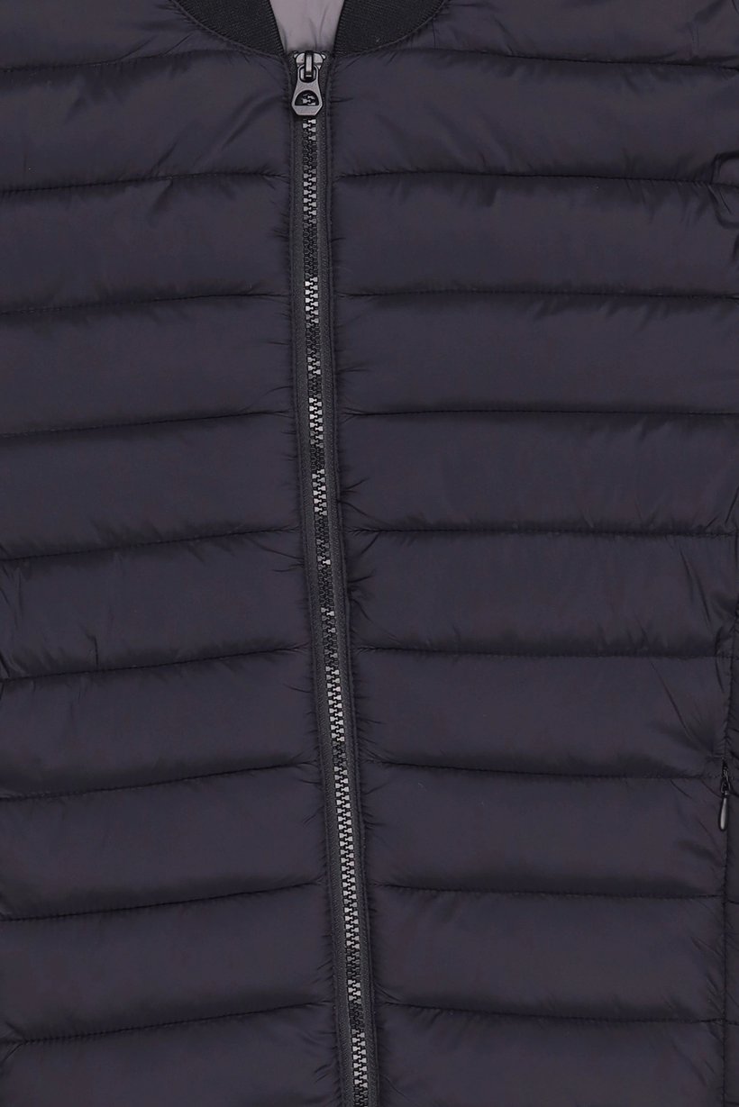 Men Quilted Puffer Jacket, Black