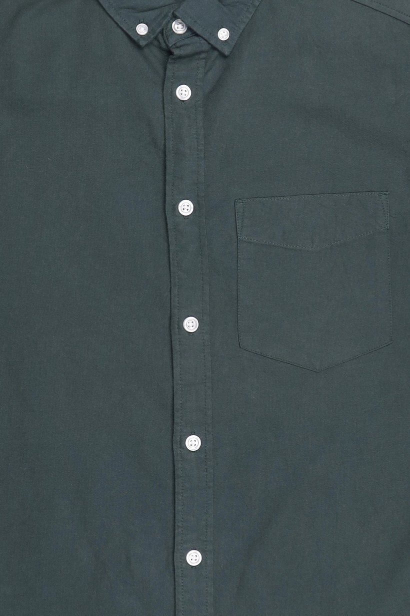 Men Regular Fit Long Sleeve Solid Casual Shirt, Moss Green