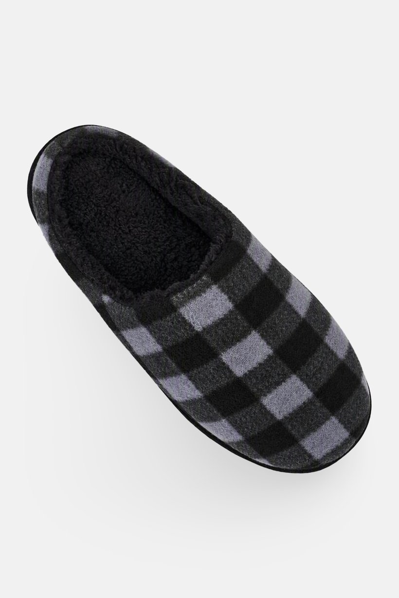 Men Checkered Slip On Home Slippers, Multicolor