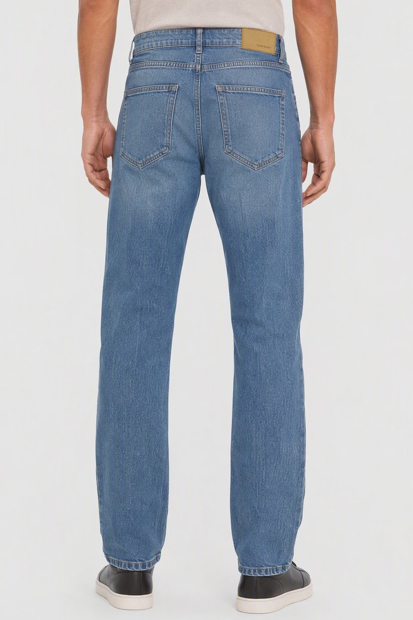 Men Regular Fit Washed Stretchable Jeans, Blue