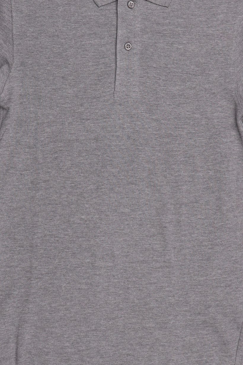 Men Regular Fit Short Sleeve Heather Polo Shirt, Grey