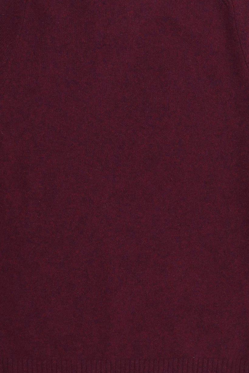 Men Crew Neck Knitted Sweater, Maroon