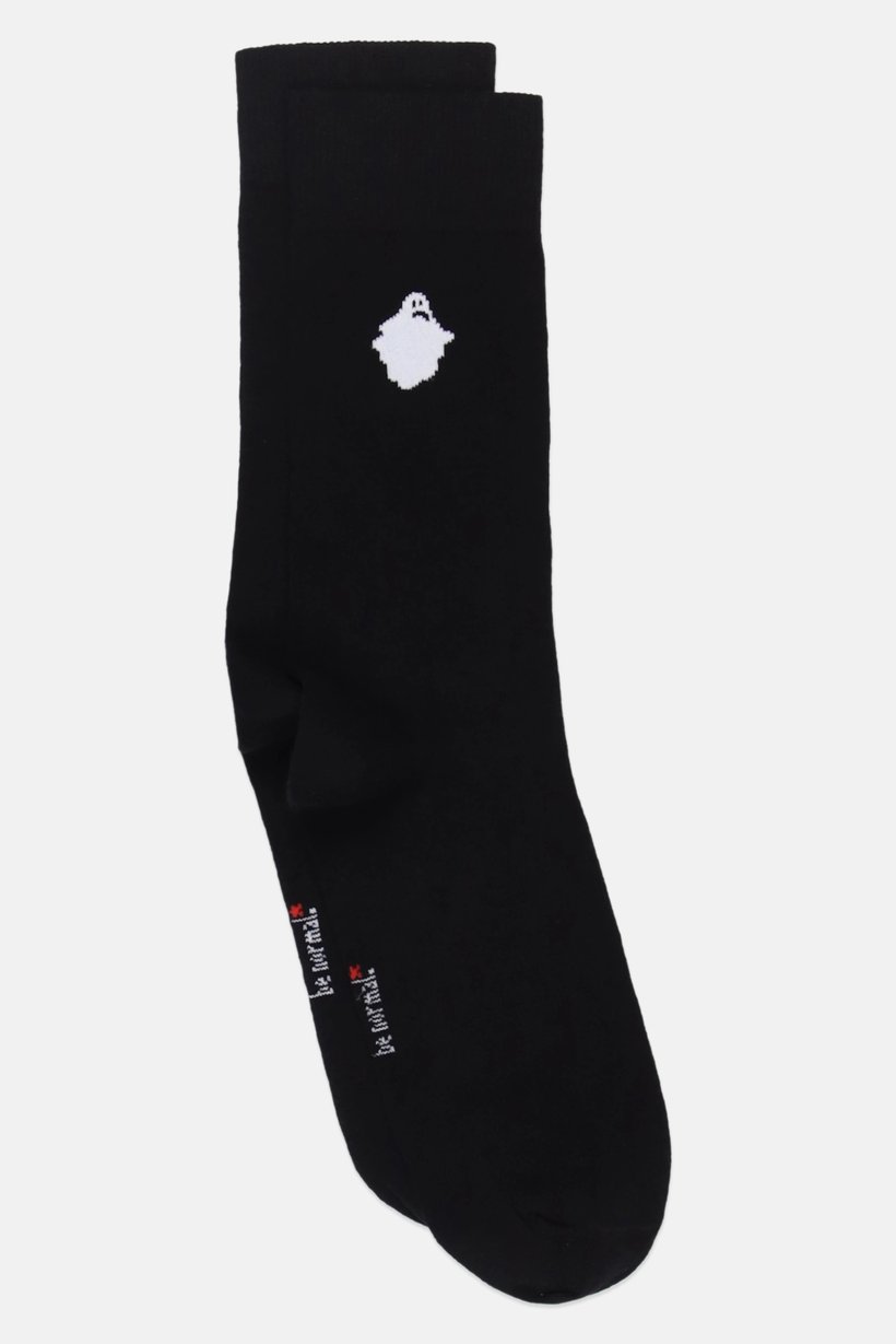 Men 1 Pair Brand Logo Crew Socks, Black