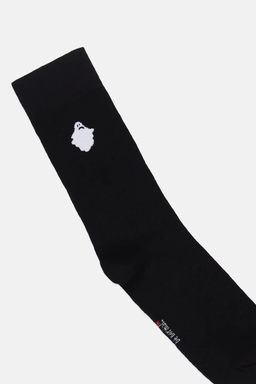 Men 1 Pair Brand Logo Crew Socks, Black