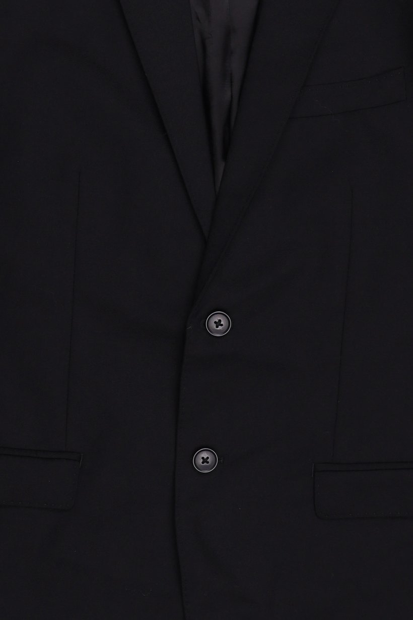 Men Slim Fit Long Sleeve Plain Casual Blazer Jacket, Black