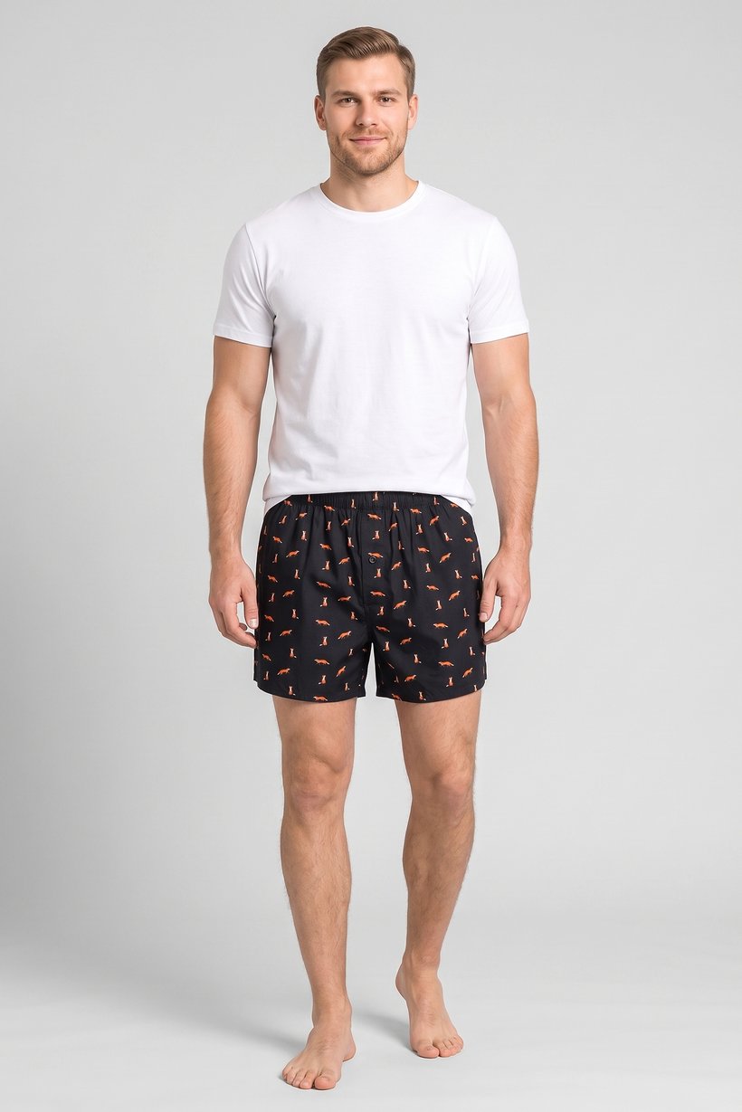 Men Allover Print Pull On Boxer, Multicolor