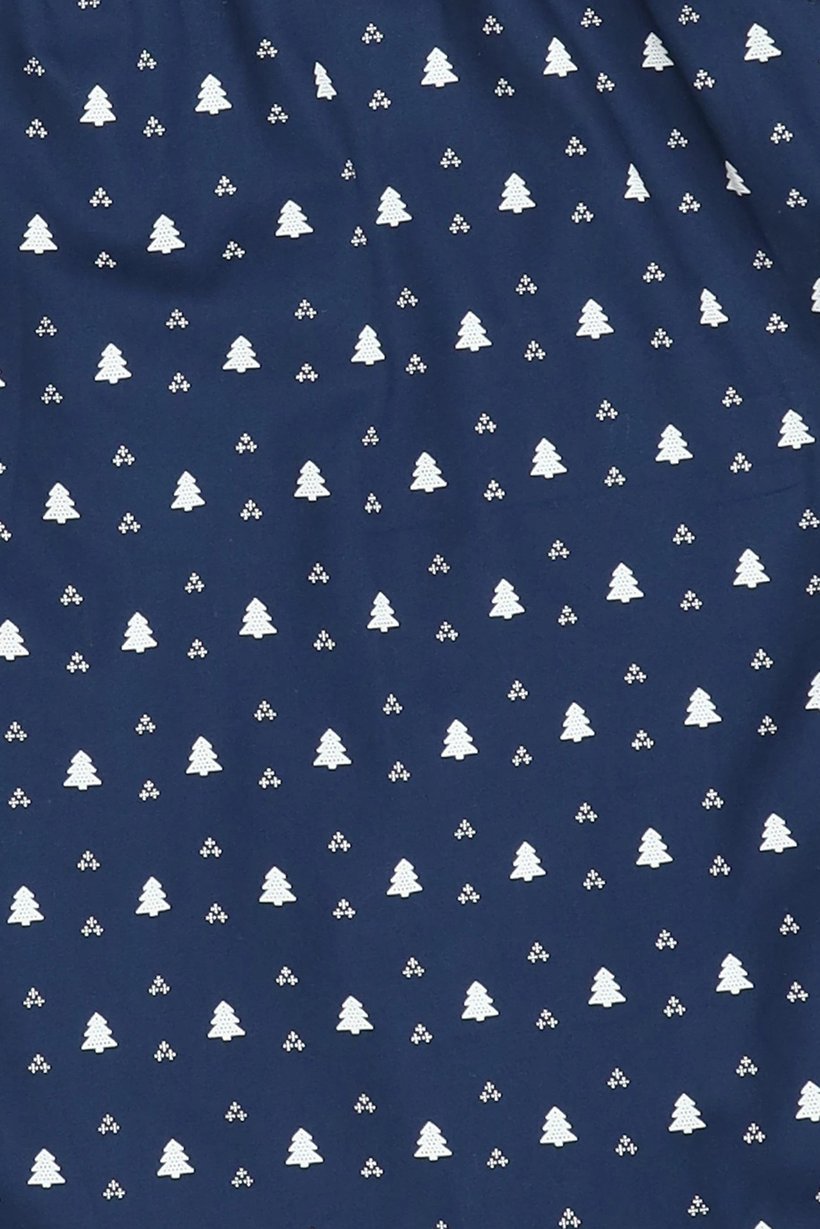 Men Graphic Print Boxer, Navy Blue