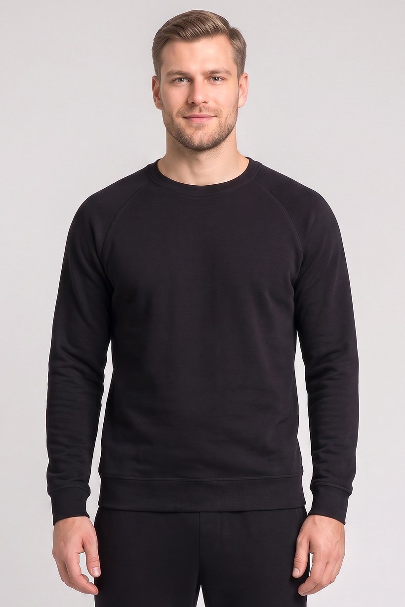Men 2 Pieces Textured Shirt And Pants Pajama Set, Black