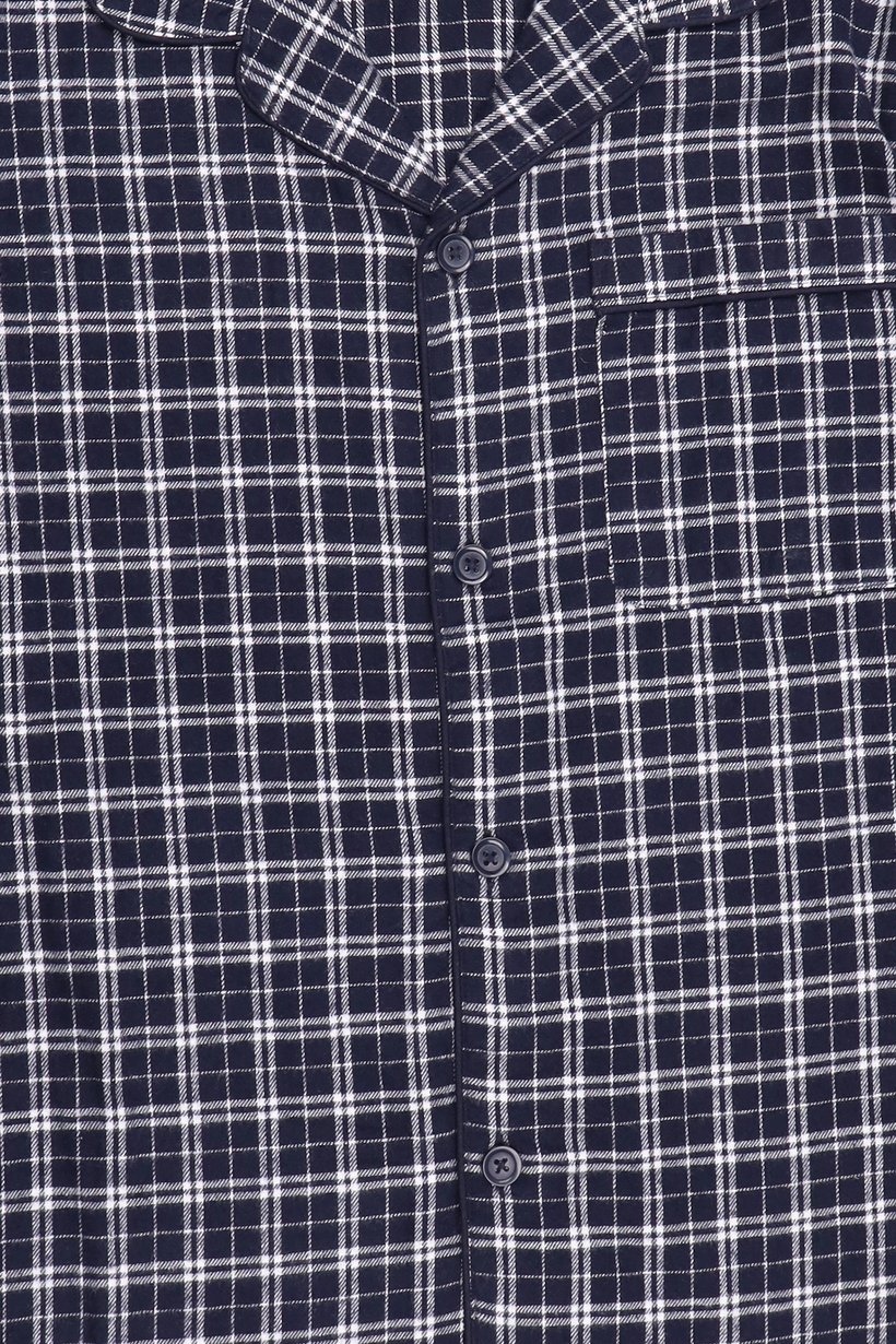 Men 2 Pieces Plaid Long Sleeve Shirt And Pants Pajama Set, Multicolor