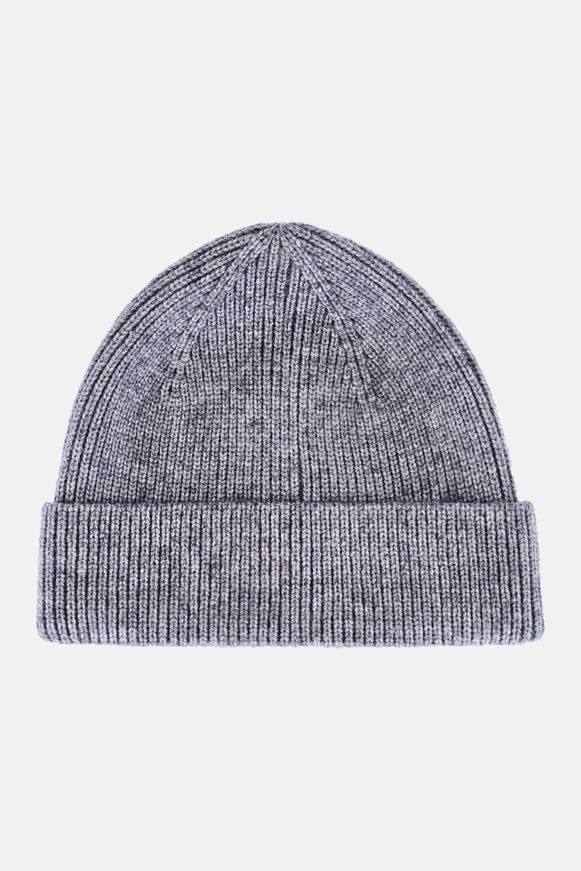 Men Knitted Beanie Hat, Grey