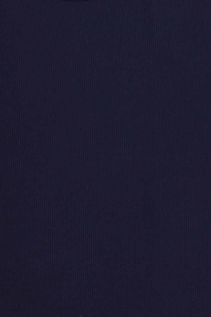 Men Crew Neck Long Sleeve Textured Sweatshirt, Navy