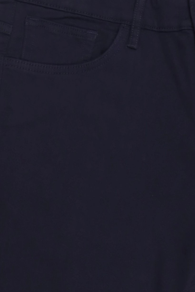 Men Regular Fit Plain Chino Pants, Navy Blue