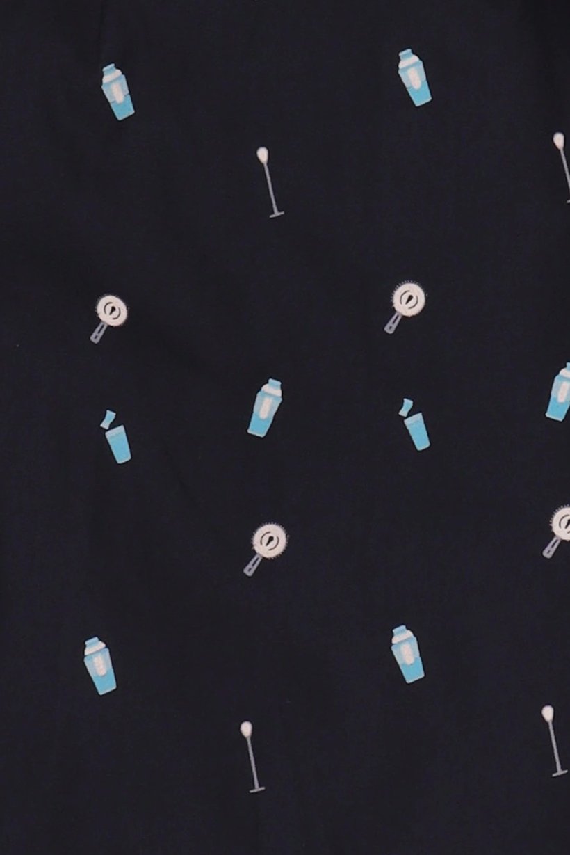 Men Allover Print Boxer Shorts, Black