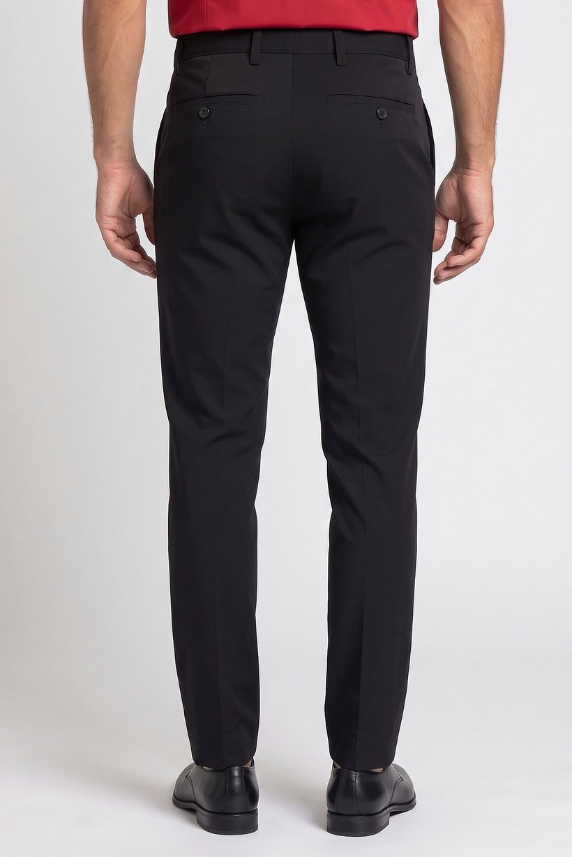 Men Skinny Fit Plain Chino Pants, Black