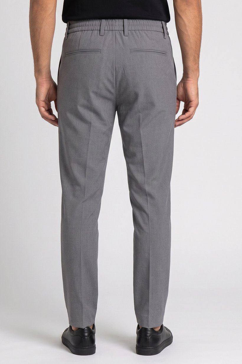 Men Regular Fit Heather Chino Pants, Grey