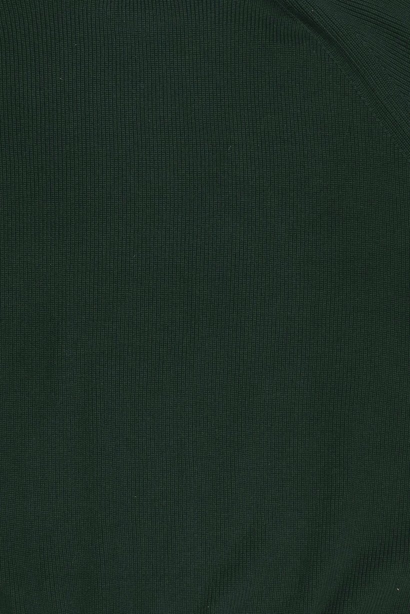 Men Crew Neck Knitted Sweater, Dark Green