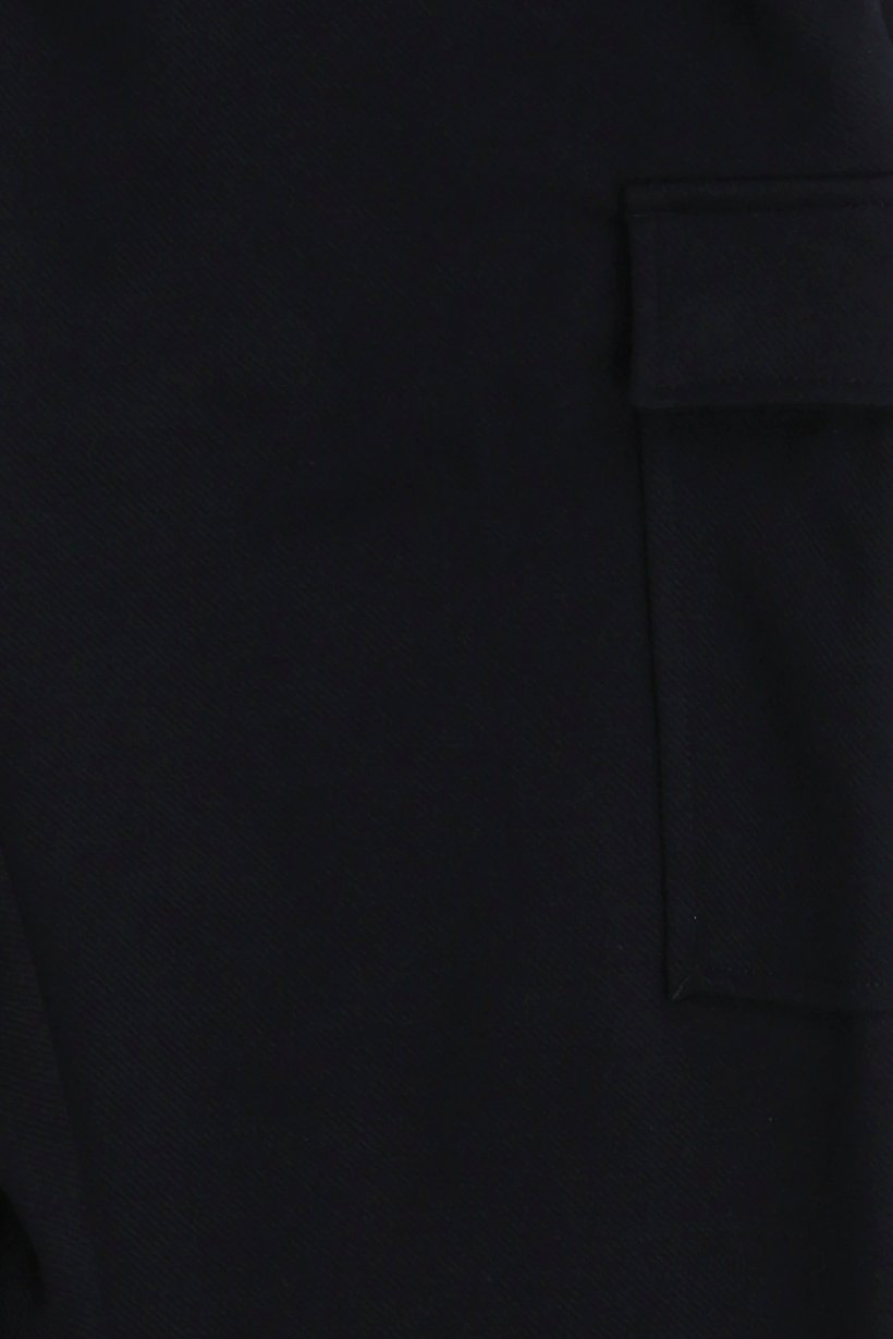 Men Regular Fit Solid Cargo Pants, Navy Blue