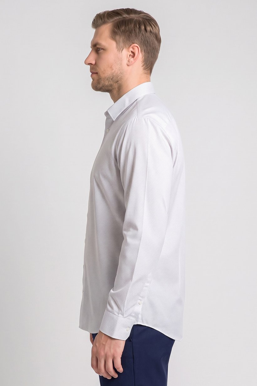 Men Regular Fit Micro Dots Long Sleeve Casual Shirt, Multicolor