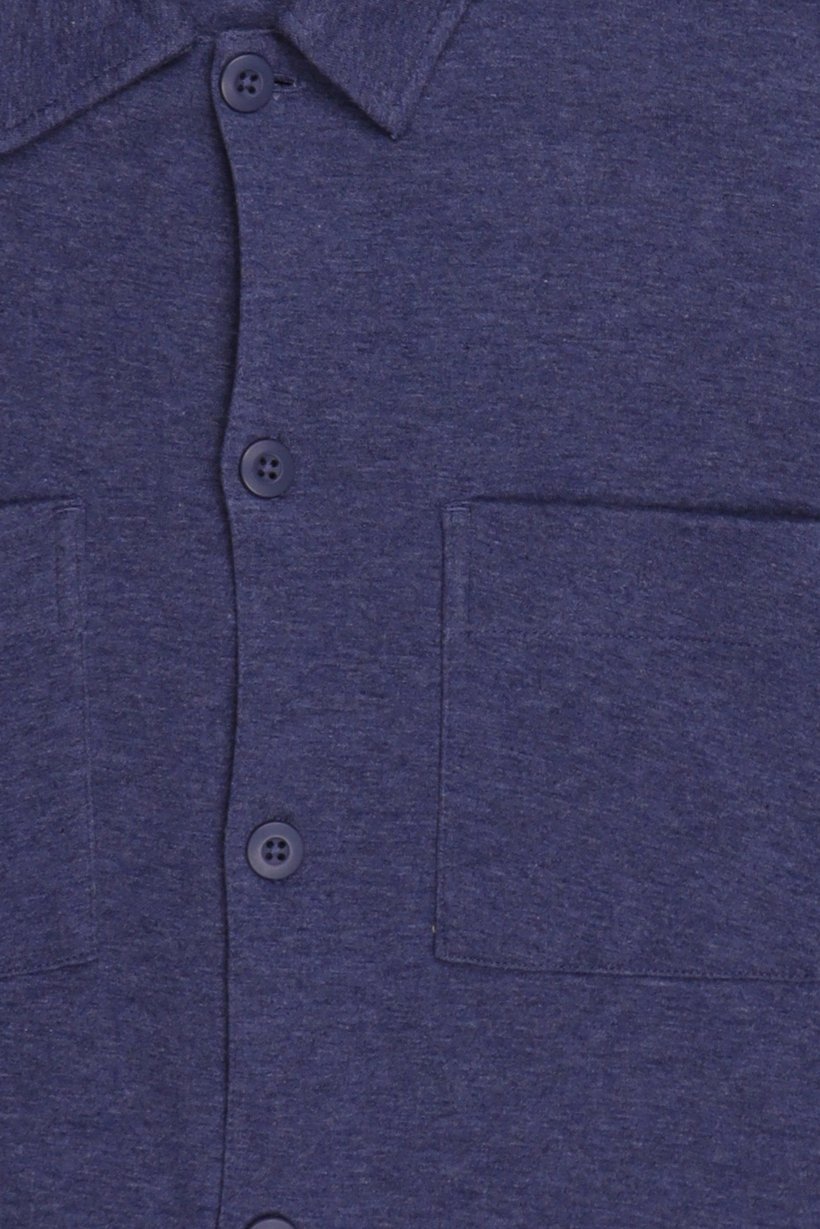 Men Regular Fit Solid Long Sleeve Casual Shirt, Navy