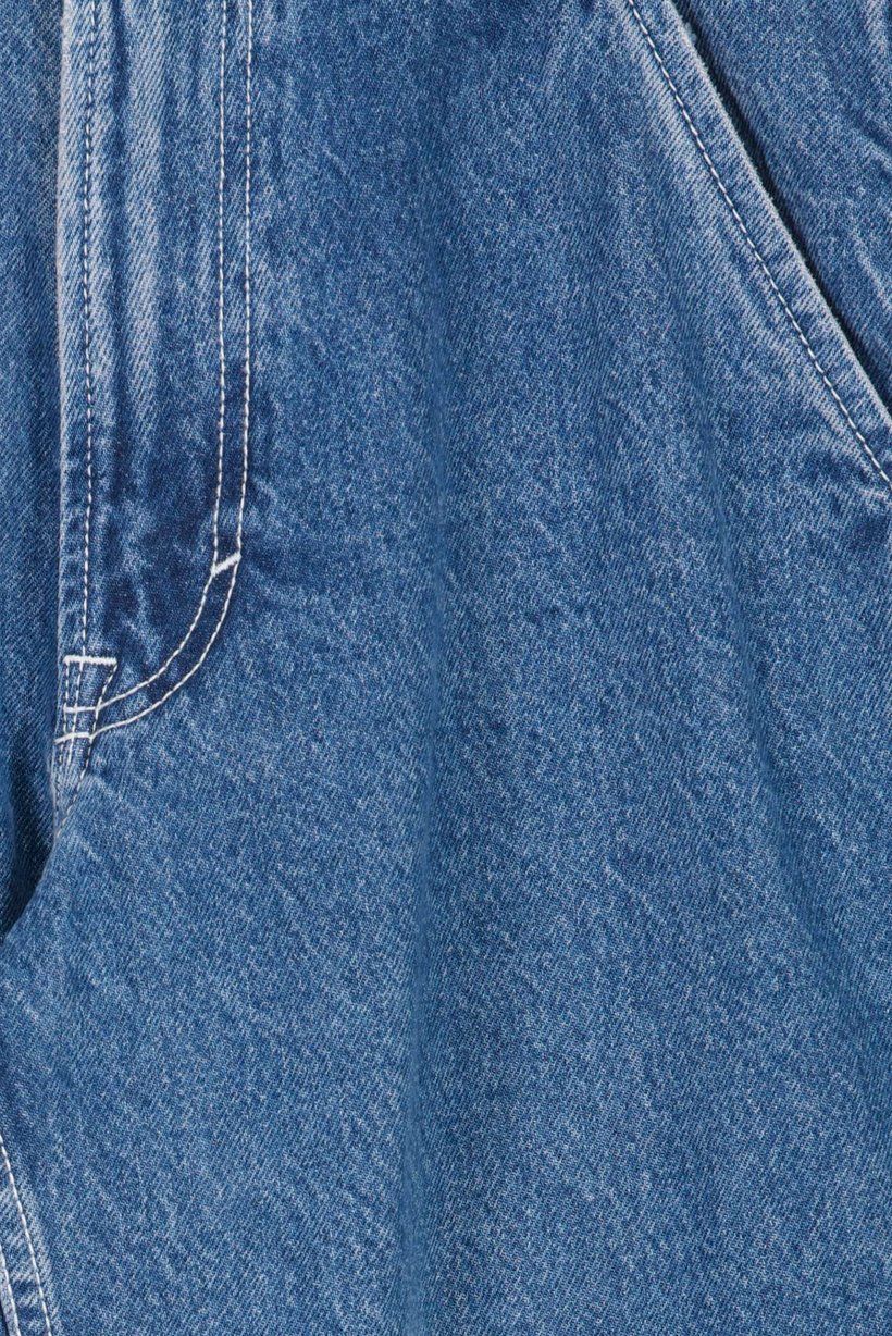 Men Loose Fit Non-Stretchable Cargo Jeans, Blue