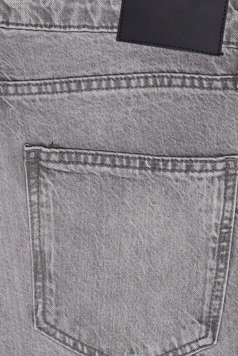Men Loose Fit Washed Non-Stretchable Jeans, Light Grey