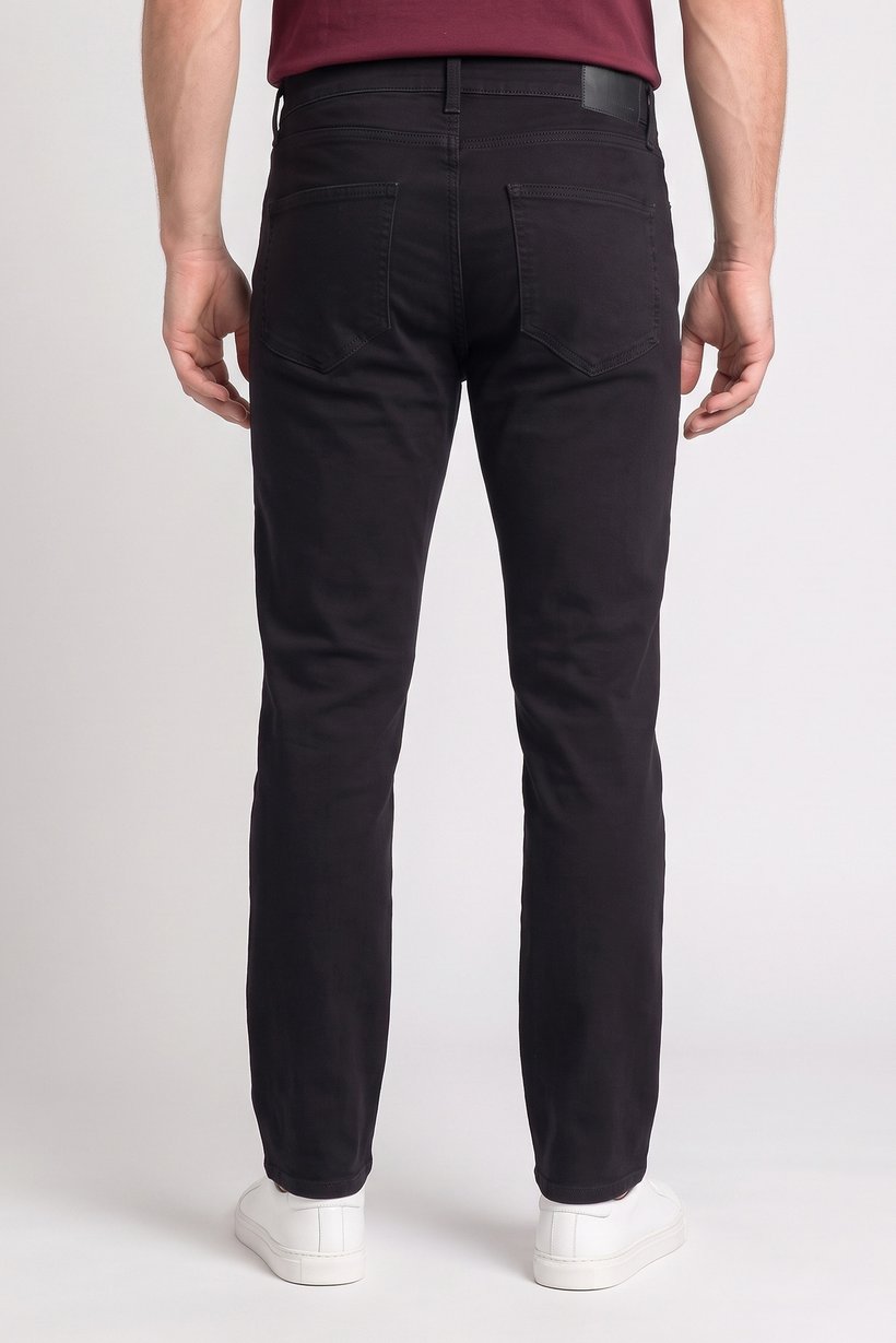 Men Straight Fit Washed Stretchable Jeans, Black
