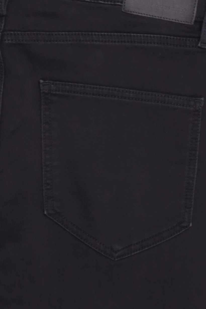 Men Straight Fit Washed Stretchable Jeans, Black