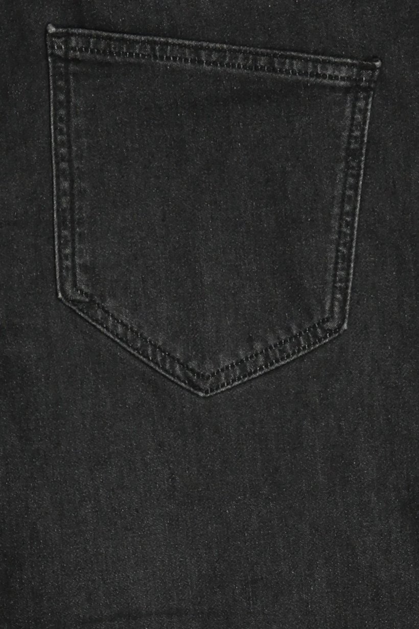 Men Straight Fit Washed Stretchable Jeans, Black