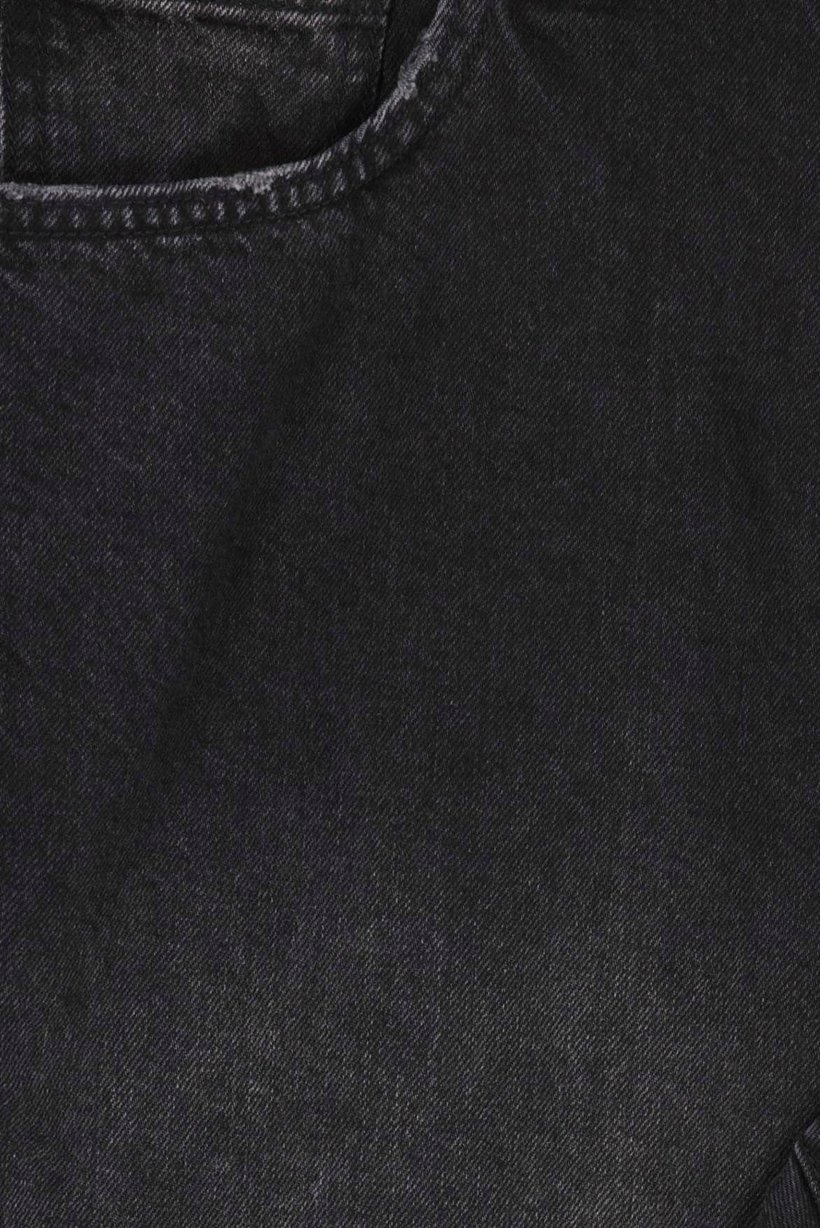 Men Baggy Fit  Non Stretchable Denim Jeans, Washed Black