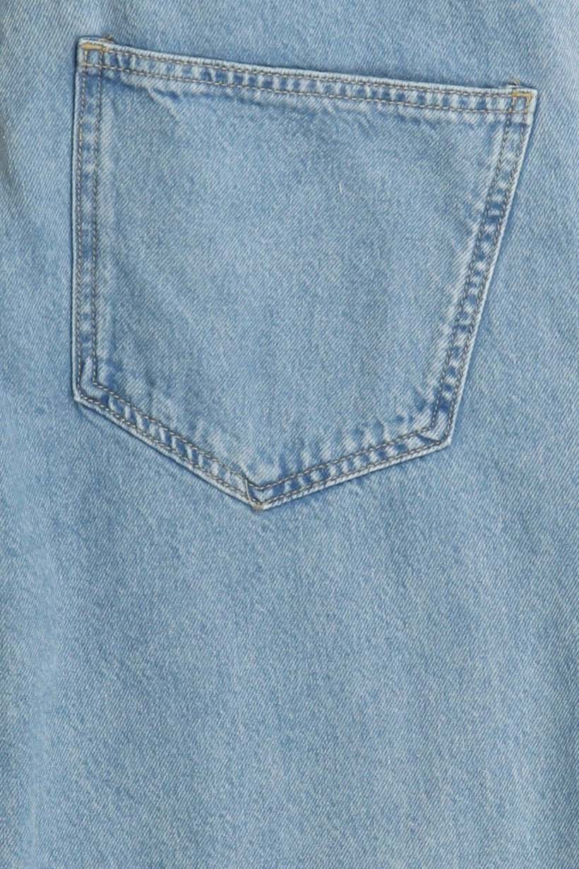 Men Baggy Fit Washed No Stretch Jeans, Blue