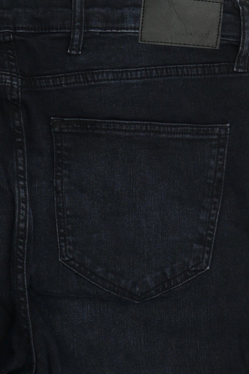 Men Regular Fit Solid Stretchable Jeans, Navy