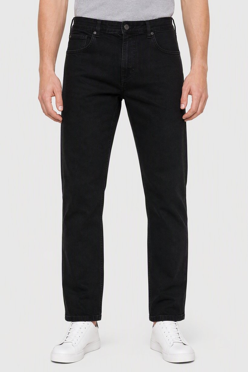 Men Regular Fit Solid Stretchable Jeans, Black