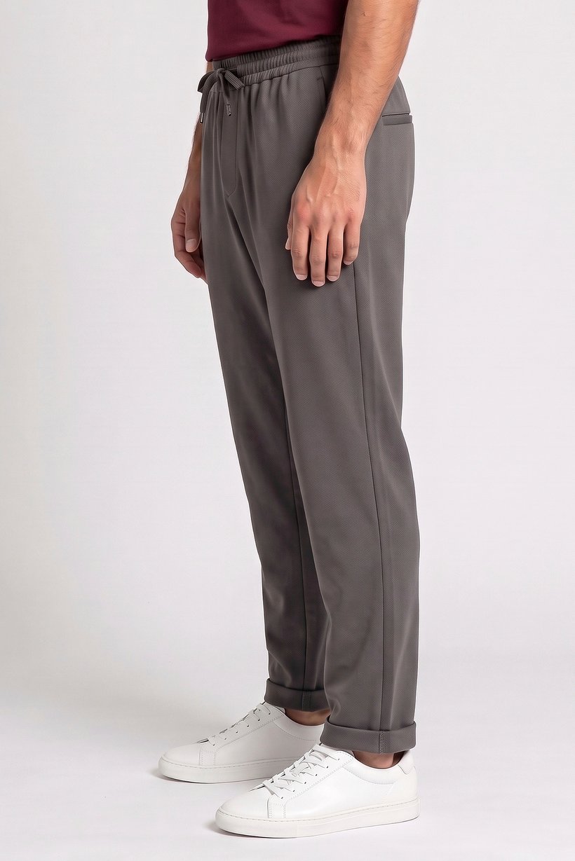 Men Regular Fit Solid Sweatpants, Grey