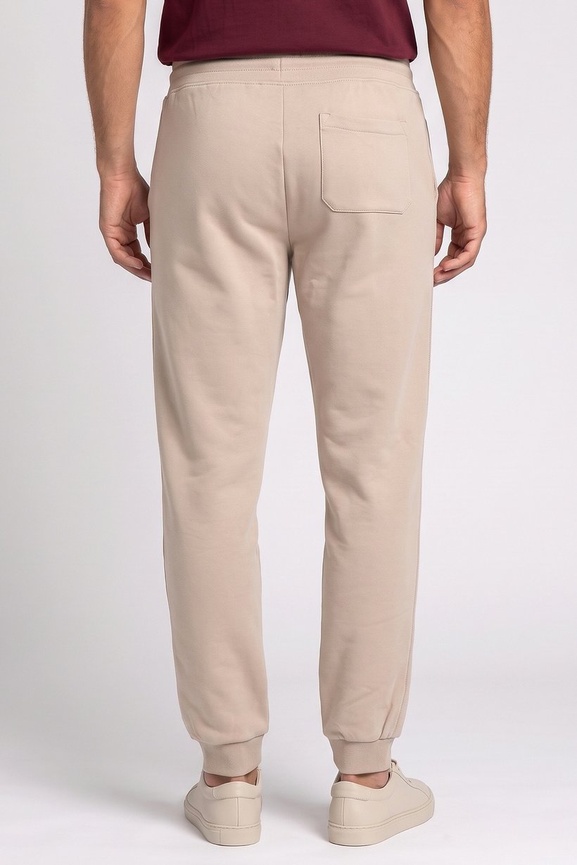 Men Regular Fit Solid Sweatpants, Beige