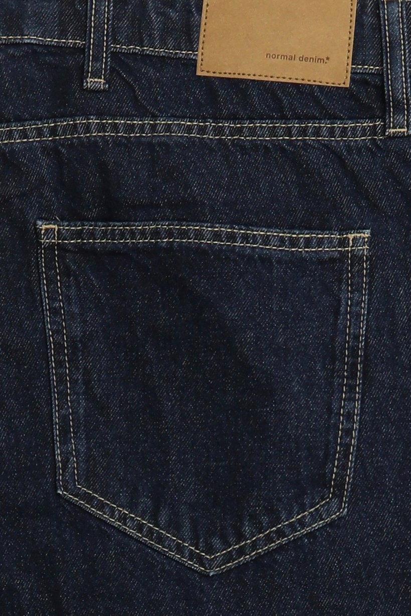 Men Loose Fit Washed No Stretch Jeans, Navy